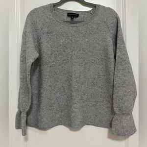 Banana Republic Gray Knit Sweater XL Y2K Oversized Balloon Sleeves